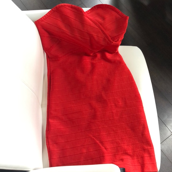 Bandage Red Dress - Picture 5 of 7